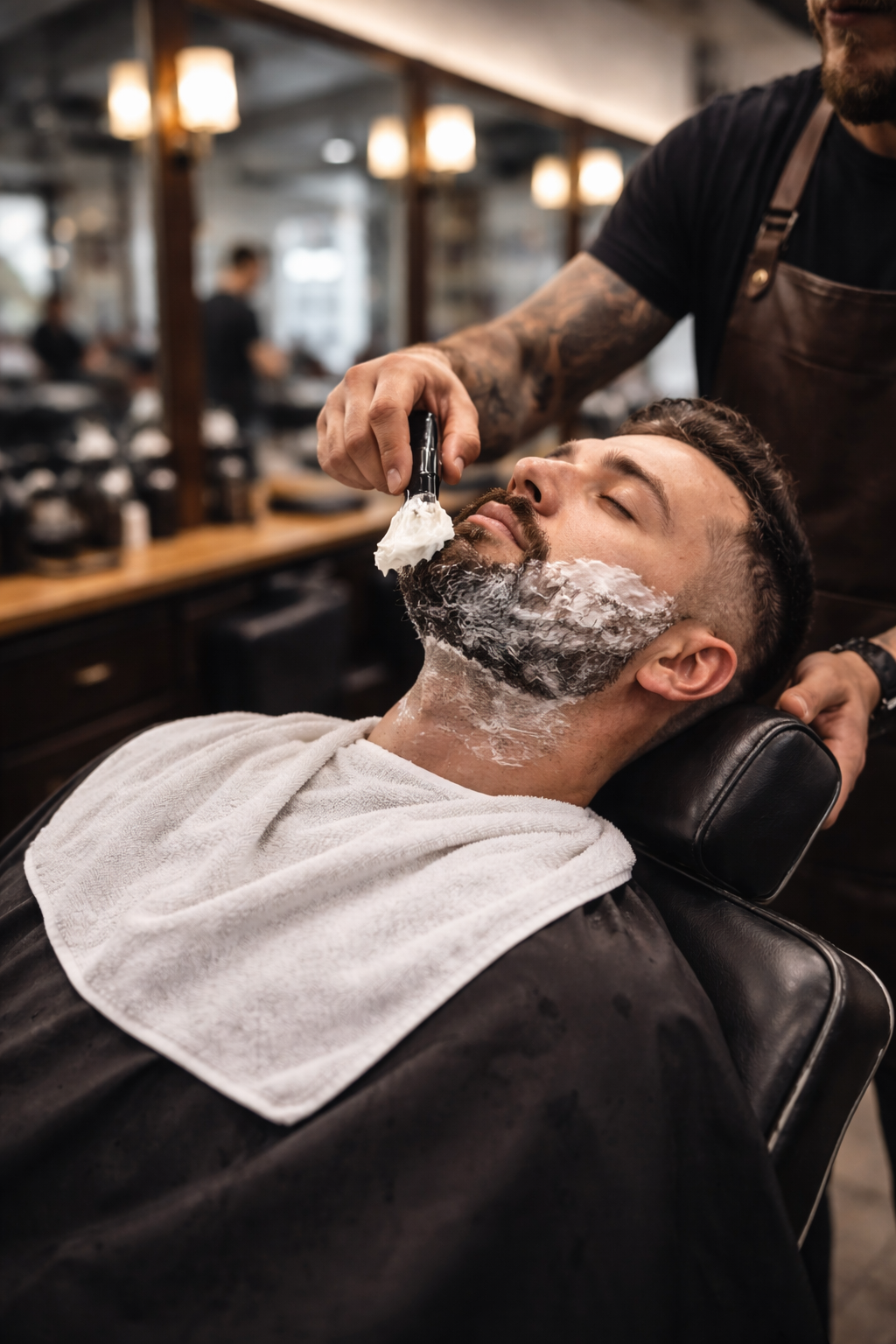 Barber at work
